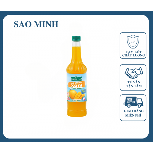 Syrup Golden farm Đậm Đặc Xoài 700ml